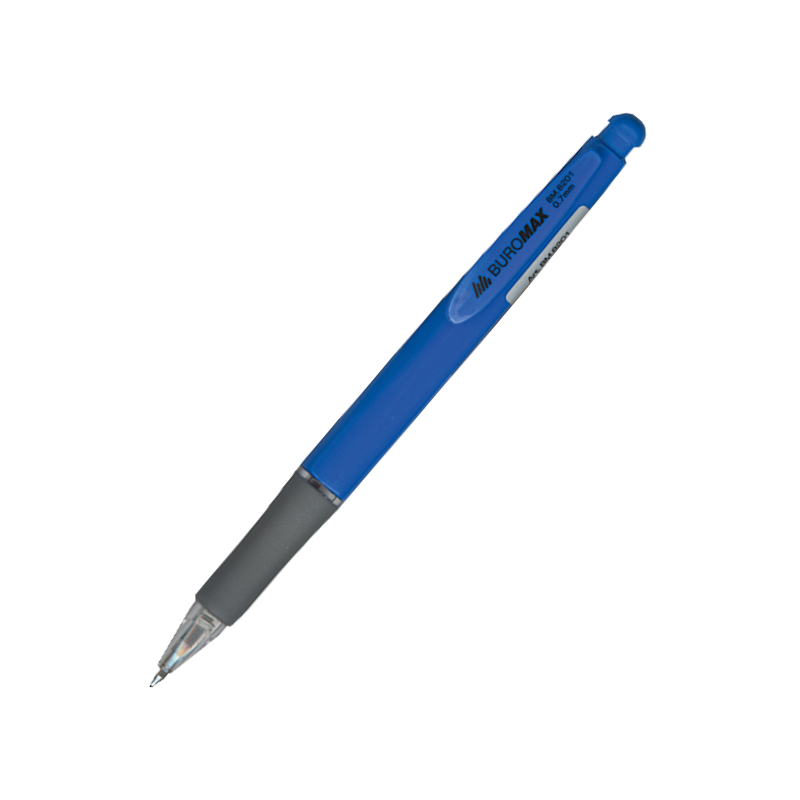 Ручка кулькова BUROMAX (BM.8201) SOLID, автоматична, чорнила сині